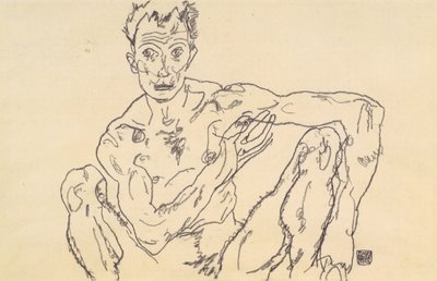 Aktselbstbildnis von Egon Schiele